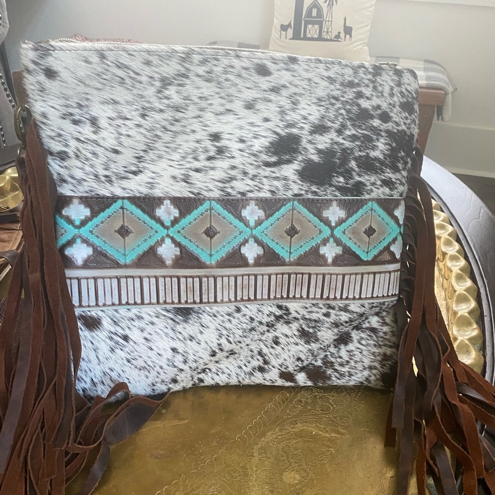 Custom Cowhide and Leather Purse/Bag
